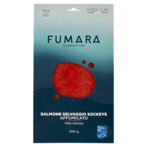 Fumara Salmone Selvaggio Sockeye Affumicato Fetta Classica 200 g