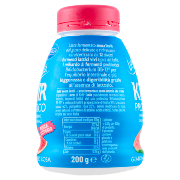 bella vita Kefir Probiotico Senza Lattosio Guava ∙ Pompelmo Rosa 200 g