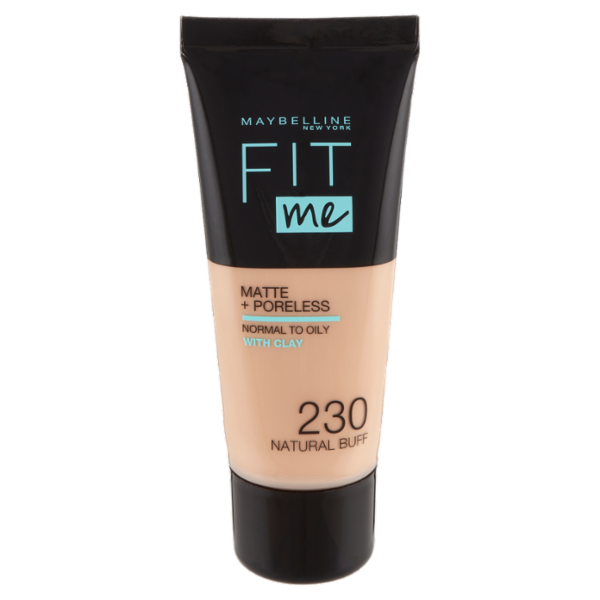 Maybelline New York Fondotinta Fit Me Matte&Poreless, Finish Opacizzante, 230 Natural Buff