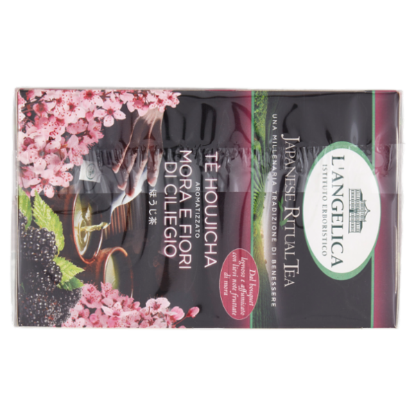 L'Angelica Japanese Ritual Tea Tè Houjicha Aromatizzato Mora e Fiori di Ciliegio 15 Filtri 22,5g