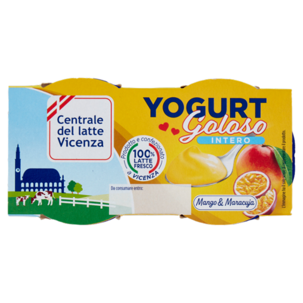 Centrale del latte Vicenza Yogurt Goloso Intero Mango & Maracuja 2 x 125 g