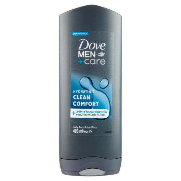 Dove Men+Care Hydrating Clean Comfort Body, Face & Hair Wash 400 ml