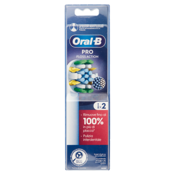 Oral-B Testine di Ricambio Pro Floss Action per Spazzolino Elettrico Denti Ricaricabile 2 pz