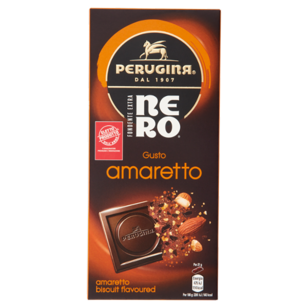 PERUGINA NERO Amaretto Tavoletta Cioccolato Fondente Extra 85g