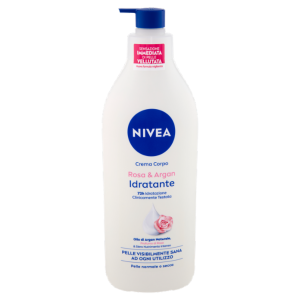 Nivea Crema Corpo Rosa & Argan Idratante Pelle normale o secca 500 ml