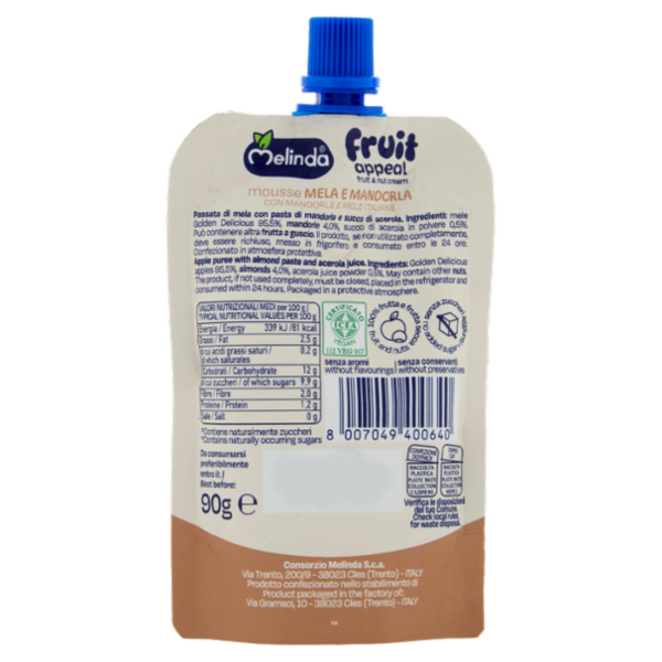 Melinda Fruit appeal fruit & nut cream Mela e Mandorla 90 g