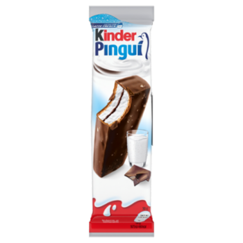 Kinder Pinguì Merenda Con Pan Di Spagna, Ripieno Al Latte e Copertura Al Cioccolato Fondente 4x30g