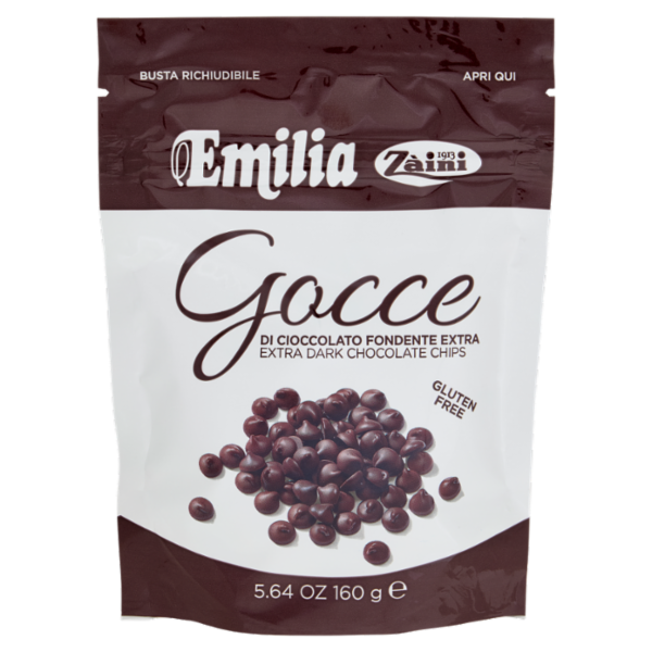 Zàini Emilia Gocce di Cioccolato Fondente Extra 160 g