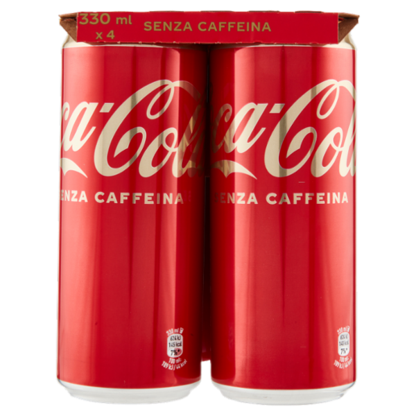 COCA-COLA Senza Caffeina Lattina 4 x 330 ml