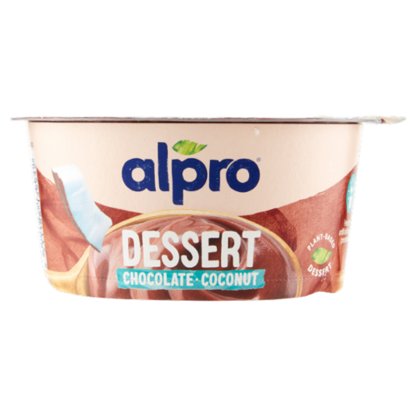 ALPRO Dessert Fresco 100% Vegetale, Gusto Cocco Cioccolato, Senza Lattosio, Senza Conservanti, 135g
