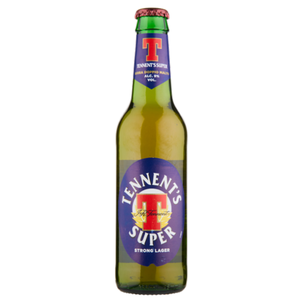 TENNENT'S SUPER Birra strong lager doppio malto bottiglia 35,5cl