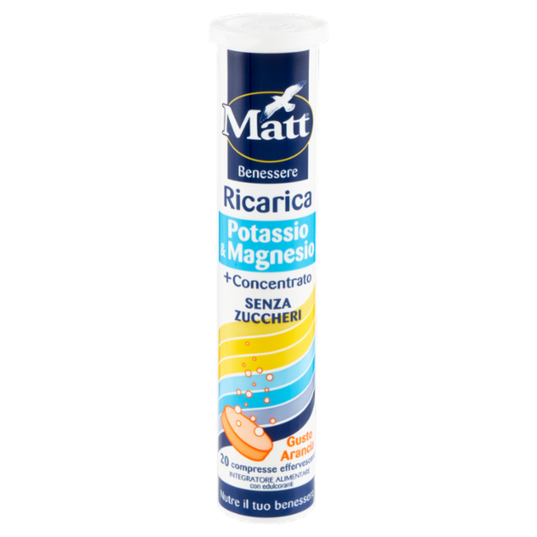 Matt Benessere Ricarica Potassio & Magnesio 20 compresse effervescenti 90 g