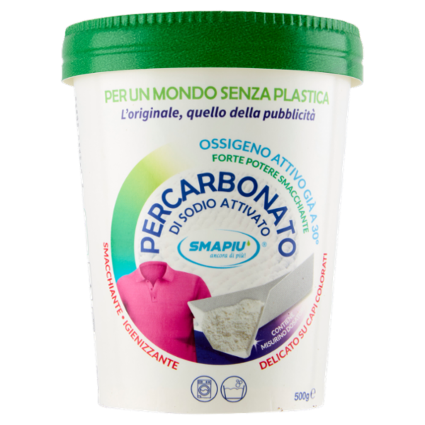Smapiù Percarbonato di Sodio Attivato Delicato su Capi Colorati 500 g
