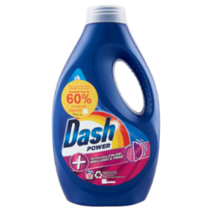 Dash Power Detersivo Liquido Lavatrice, Tecnologia Colori Brillanti e Fibre, 18 Lavaggi 900 Ml