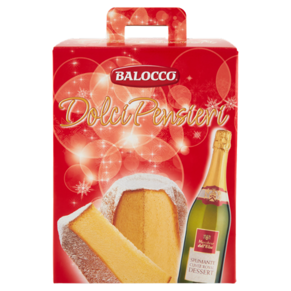 Balocco Dolci Pensieri Pandoro 750 g + Spumante Marchese dell'Elsa 75 cl