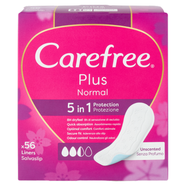 Carefree Plus Normal Salvaslip 56 pz