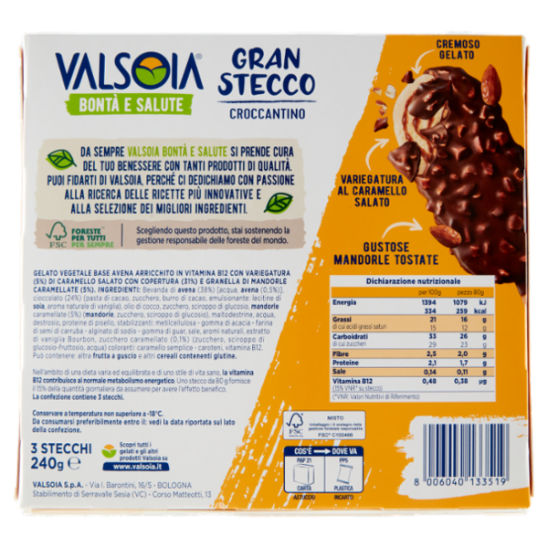 Valsoia Bontà e Salute Gran Stecco Croccantino 3 x 80 g