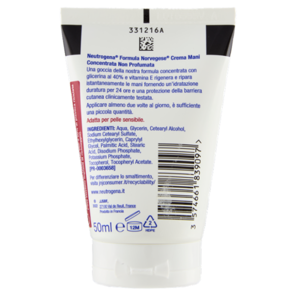 Neutrogena Formula Norvegese Crema Mani Concentrata Non Profumata 50 ml
