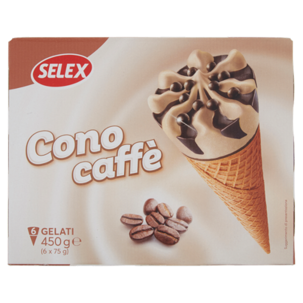 Selex 6 Coni di Gelato Caffè 450 g