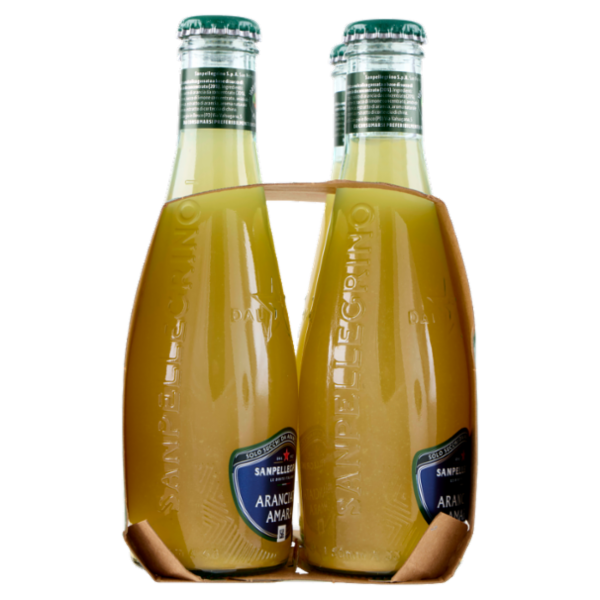 BIBITE SANPELLEGRINO, Bevande Gassate, Naturali, Aranciata Amara, Vetro 4x20cl