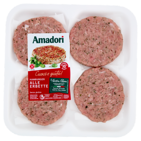 Amadori Hamburger alle Erbette 0,408 kg