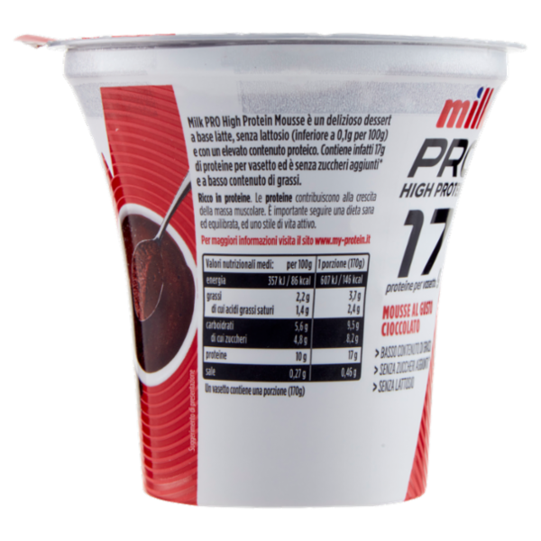 Milk Pro High Protein 17g Mousse al Gusto Cioccolato 170 g