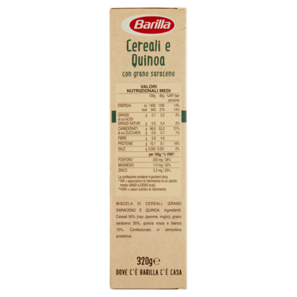 Barilla Cereali e Quinoa con grano saraceno Senza Glutine 320 g