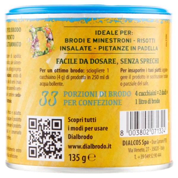 Dialbrodo Insaporitore Granulare Classico -30% di Sale 135 g