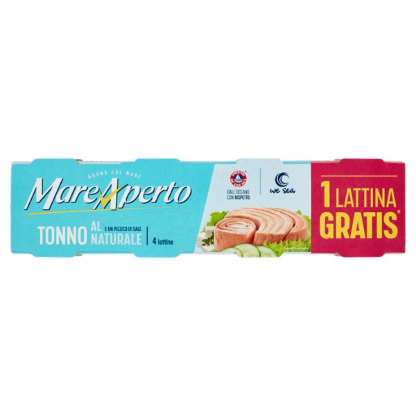 Mare Aperto Tonno al Naturale e un Pizzico di Sale 4 x 80 g