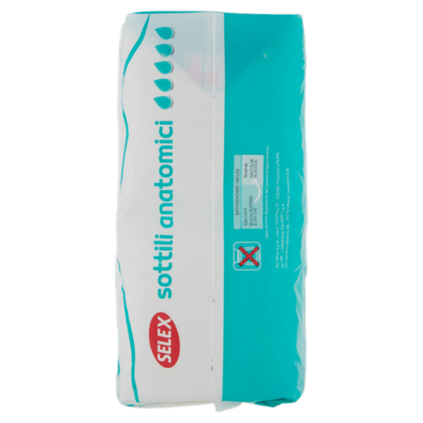 Selex Assorbenti Sottili Anatomici Effetto Cotone Ripiegati 16 pezzi