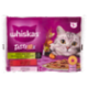 Whiskas Tasty Mix Scelta dello Chef in salsa con manzo pollame e verdure, con salmone e carote 4x85g
