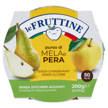 Le Fruttine Purea Di Mela e Pera 2 x 100 g