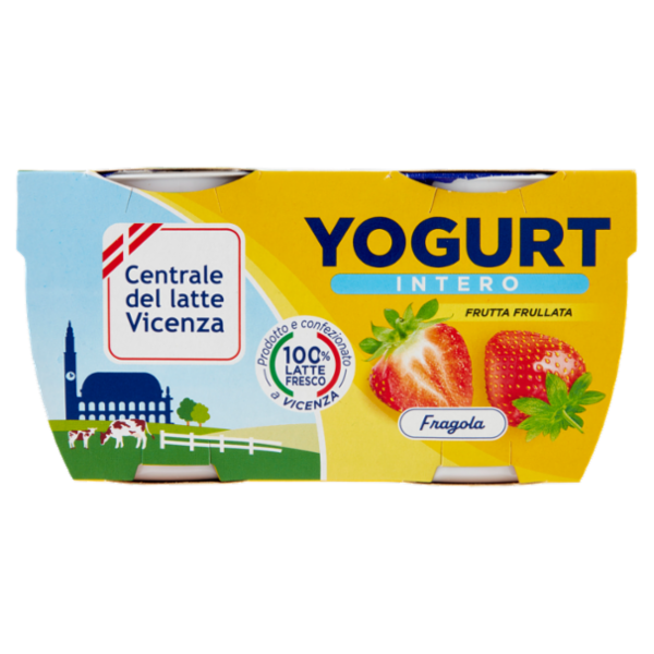 Centrale del latte Vicenza Yogurt Intero Frutta Frullata Fragola 2 x 125 g