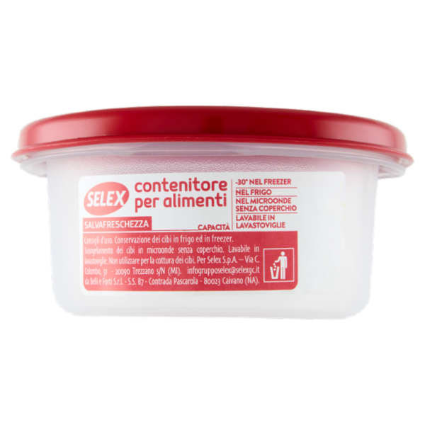 Selex Contenitore per Alimenti Freezer/Frigo Tondo 0,20 L