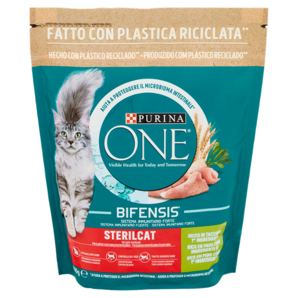 PURINA ONE Bifensis Sterilcat Tacchino e Frumento 800 g