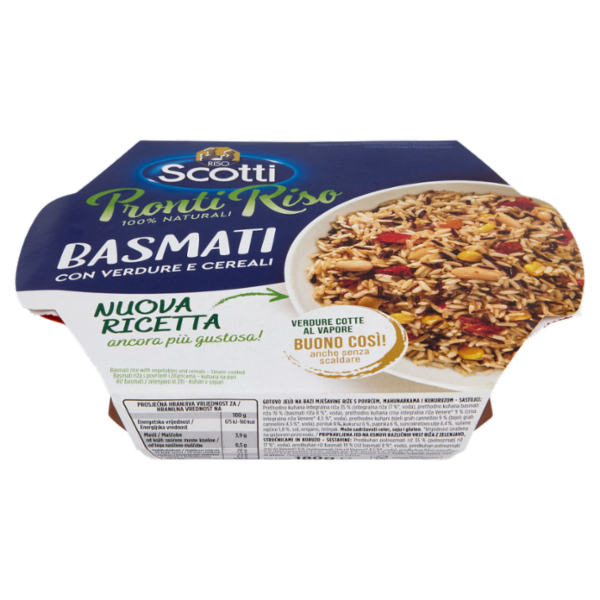 Riso Scotti Naturalissimi Bio Riso Basmati con Verdure e Cereali 180 g