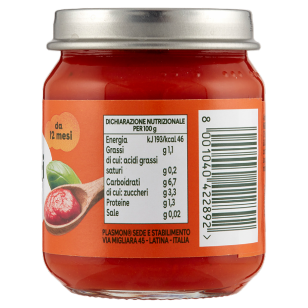 Plasmon i Sughetti Pomodoro e Basilico 120 g