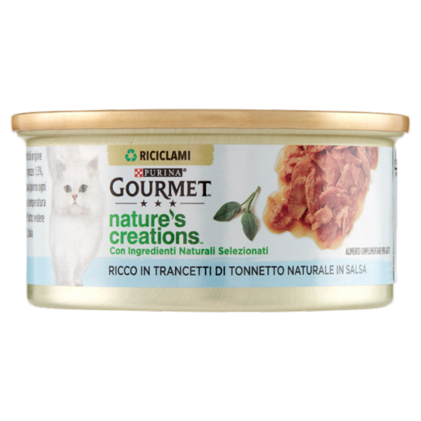 PURINA GOURMET Nature's Creations Ricco in Trancetti di Tonnetto Naturale in Salsa 70 g