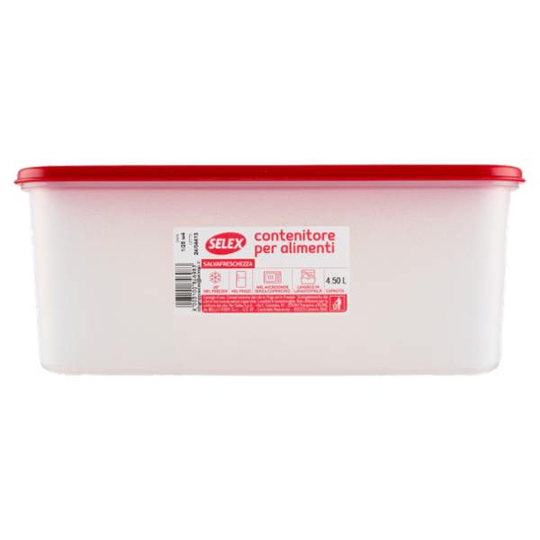 Selex Contenitore per Alimenti Freezer/Frigo Rettangolare 4,50 L