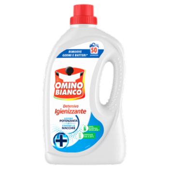 Omino Bianco Detersivo Igienizzante, 50 Lavaggi, 2000 Ml