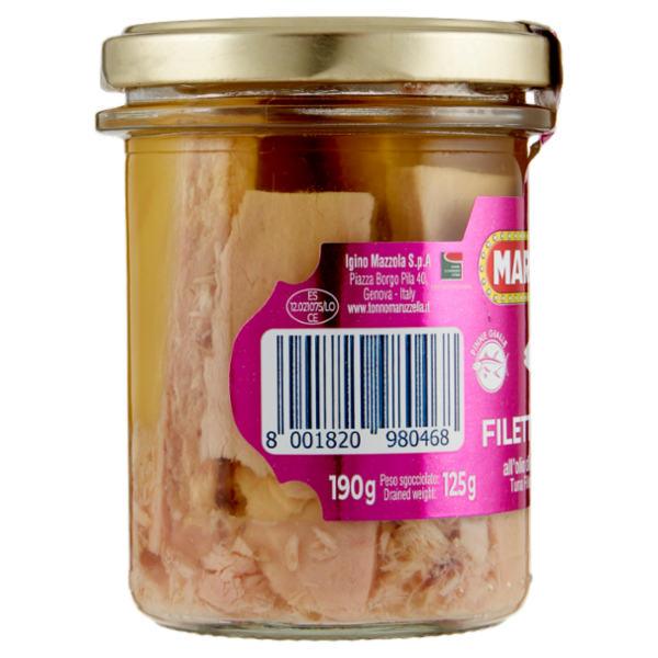 Maruzzella Filetti di Tonno all'olio di oliva lavorati a mano 190 g