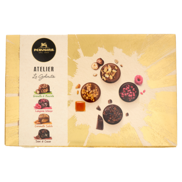 PERUGINA Atelier le Golosità Cioccolatini Assortiti Scatola Regalo Natale 398g