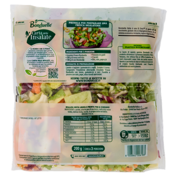 Bonduelle Carta delle Insalate Ricetta Vivace 200 g