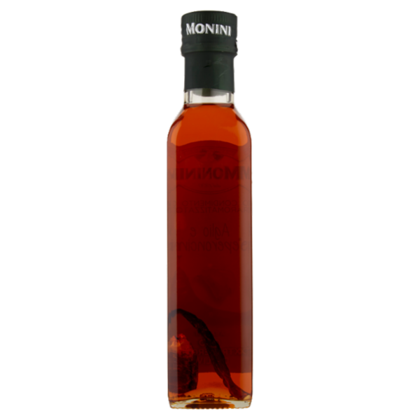 Monini Condimento Aromatizzato Aglio e Peperoncino a Base di Olio Extravergine di Oliva 250 ml