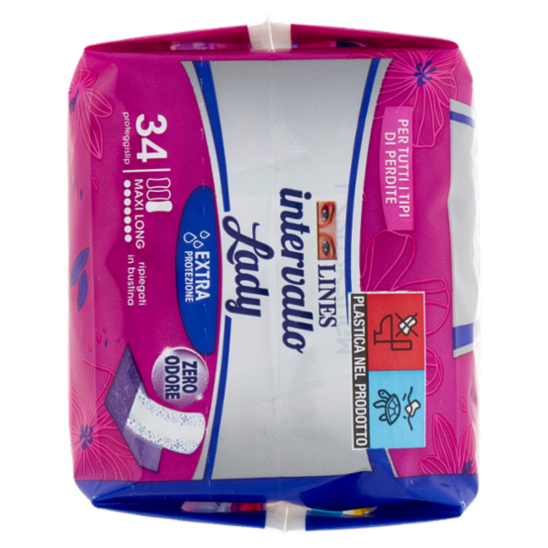 Lines intervallo Lady proteggislip Maxi Long Ripiegato 34 pz