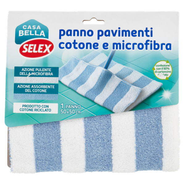 Selex Casa Bella Panno Pavimenti Cotone e Microfibra Cm 50X50