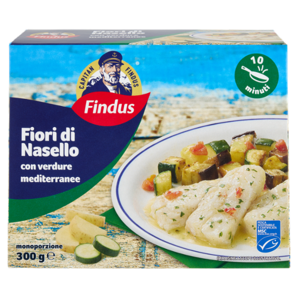 Capitan Findus Fiori Di Nasello con verdure mediterranee 300 g