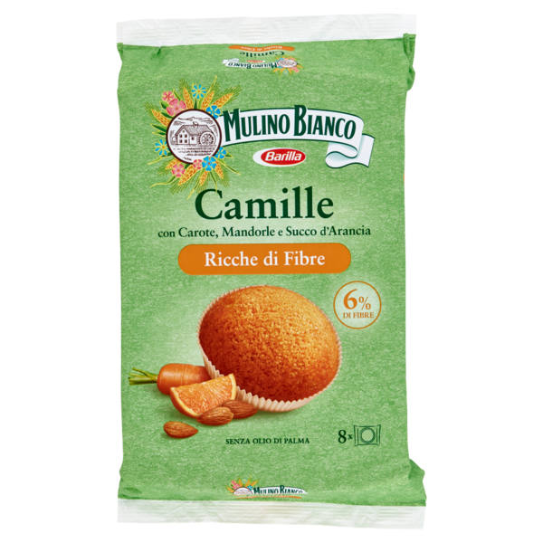 Mulino Bianco Tortine con carote camille 8 pezzi 304g