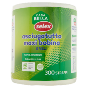 Selex Casa Bella Asciugatutto 2 Veli Maxi Bobina 300 Strappi