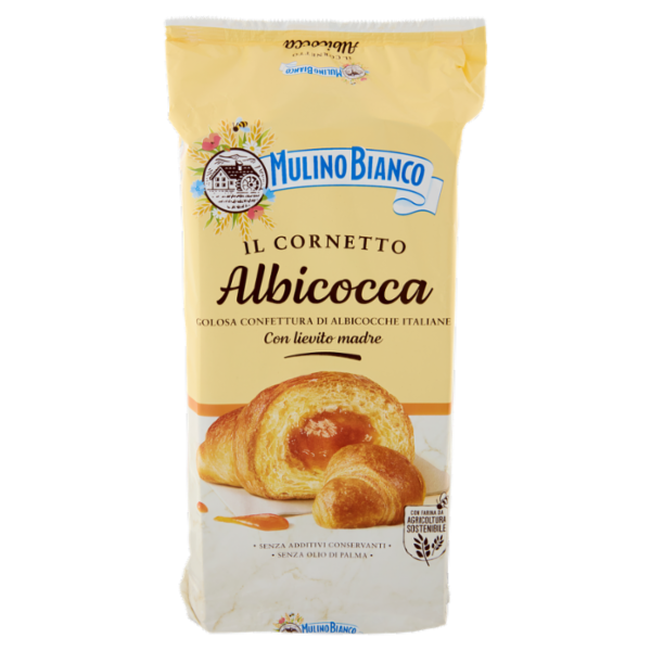 Mulino Bianco Cornetti Albicocca Merenda senza Additivi Conservanti 6 pezzi 300g